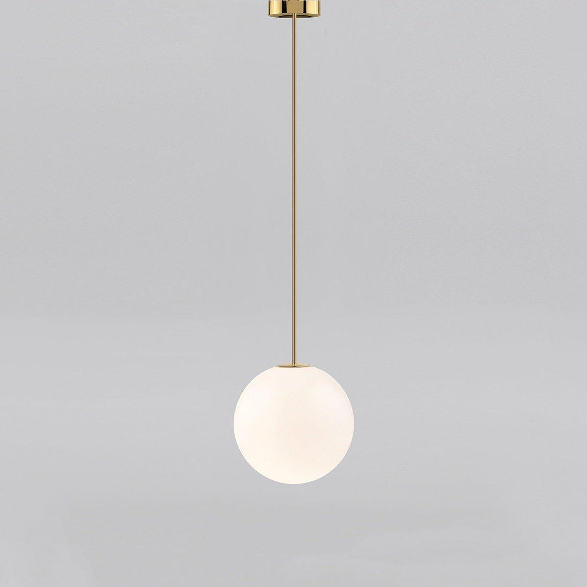 Pendant Light Brass Frosted Glass Globe Ceiling Hallway Dining Room Hanging Lamp Minimalist Scandinavian Modern Lighting | Thomler