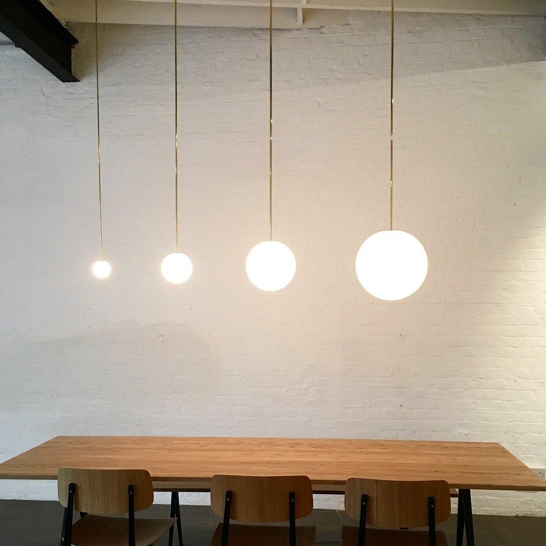 Pendant Light Brass Frosted Glass Globe Ceiling Hallway Dining Room Hanging Lamp Minimalist Scandinavian Modern Lighting | Thomler