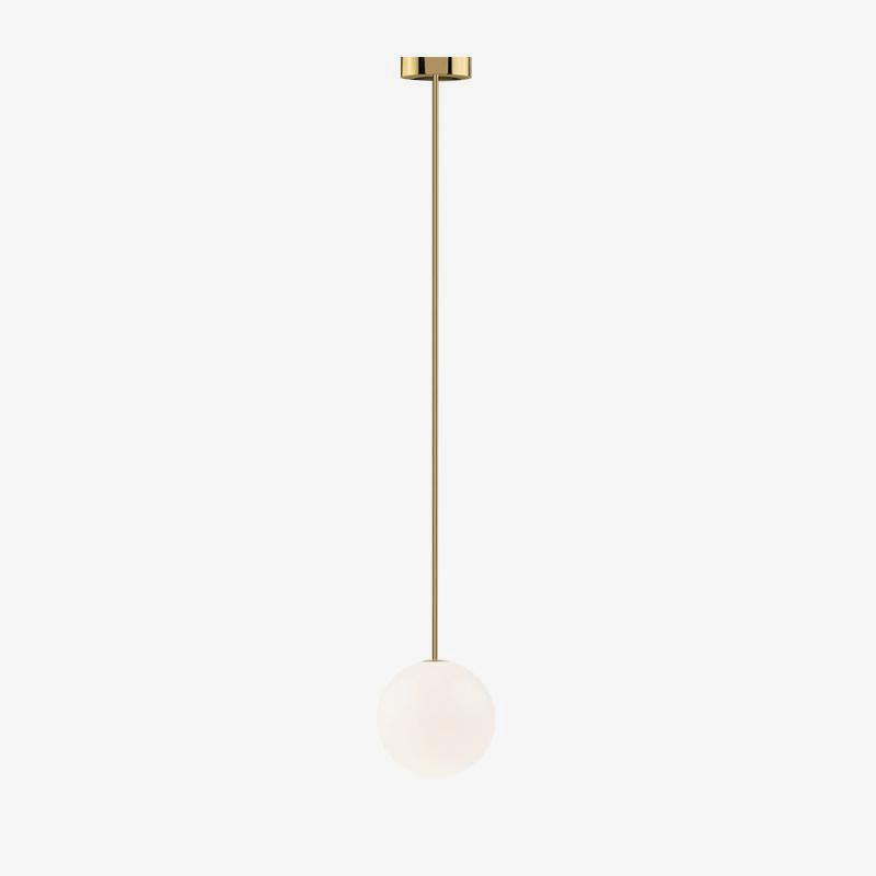 Pendant Light Brass Frosted Glass Globe Ceiling Hallway Dining Room Hanging Lamp Minimalist Scandinavian Modern Lighting | Thomler
