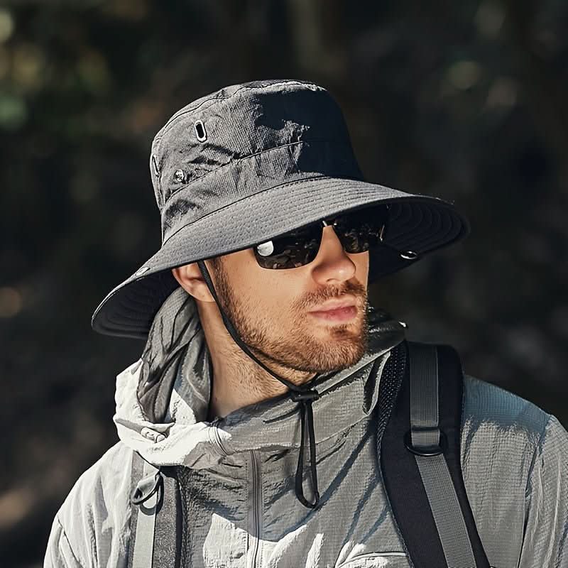 Men's Lightweight Fishing Hat with Adjustable Fit and Ventilated Crown for Hiking Beach Travel Camping Neck Coverage Summer Outdoor Activiti | Thomler