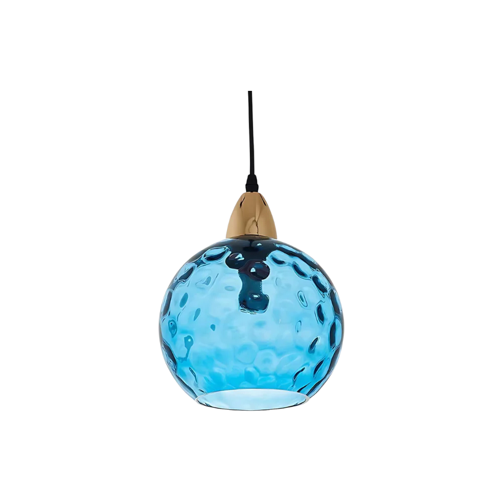 Pendant Light Ripple Glass 7.9 in Sphere Adjustable Dining Room Kitchen Hanging Ceiling Lamp Modern Nordic Minimalist Fixture | Thomler