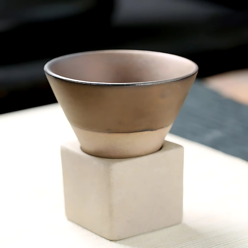 Japanese Ceramic Coffee Cup with Saucer Set – Handcrafted Artisan Glaze Design for Espresso, Tea & Hot Beverages – Heat-Retaining | Thomler