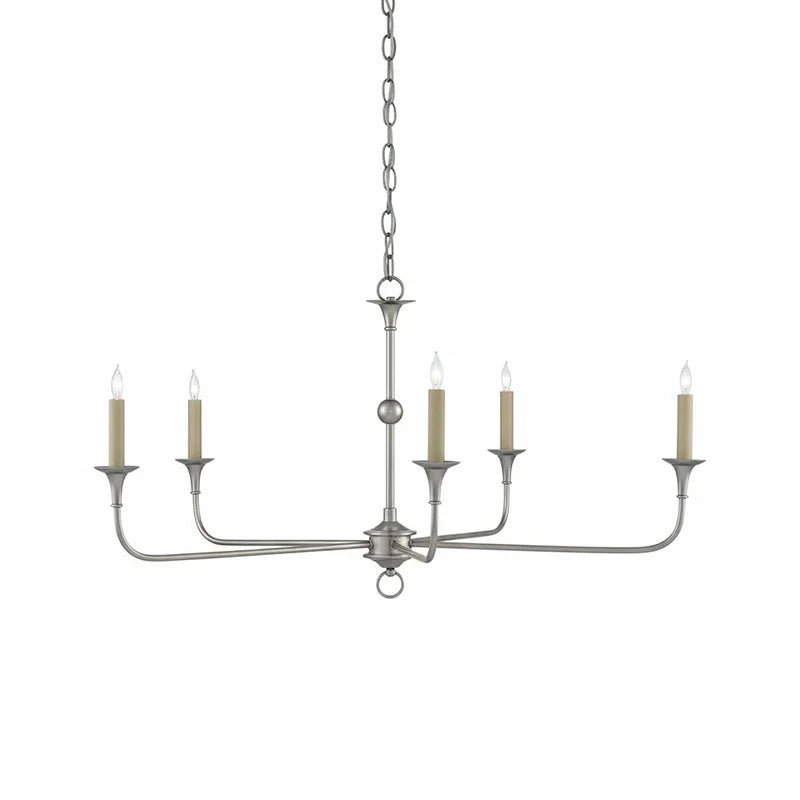 Pendant Light Brass Metal 91.0 cm Dining Room Candle Style Ceiling Chandelier Adjustable Chain E14 Hanging Fixture | Thomler