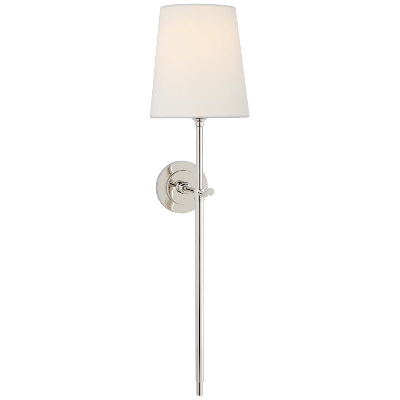 Modern Brass Fabric Shade Wall Light – Single or Double Sconce for Living Room, Hallway, Bedroom – Hardwire Indoor Lighting Fixture | Thomler