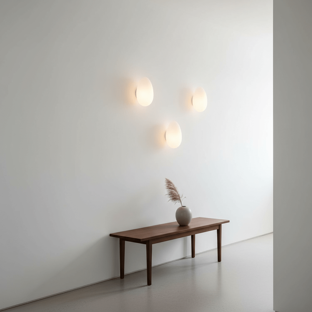 Pebble Glass Wall Lamp 8.6 in LED Indoor Wall Ceiling Light Sculptural Modern Fixture Ambient Lighting | Thomler