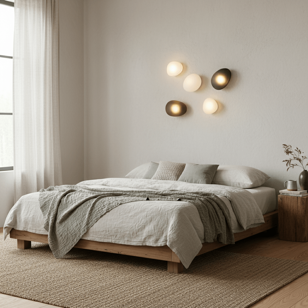 Pebble Glass Wall Lamp 8.6 in LED Indoor Wall Ceiling Light Sculptural Modern Fixture Ambient Lighting | Thomler