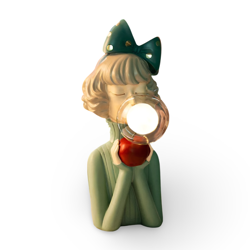 Table Lamp Polymer Glass Composite 25.0 cm Bedroom Ambient Lighting Decorative LED Desk Night Light USB Powered | Thomler