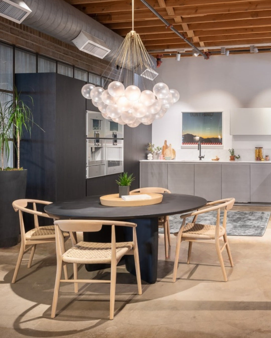 Frosted Glass Orb Chandelier 15.8 in x 33.5 in Indoor Ceiling Light 19-73 Heads Adjustable Modern Dining Room Living Room Pendant Fixture | Thomler