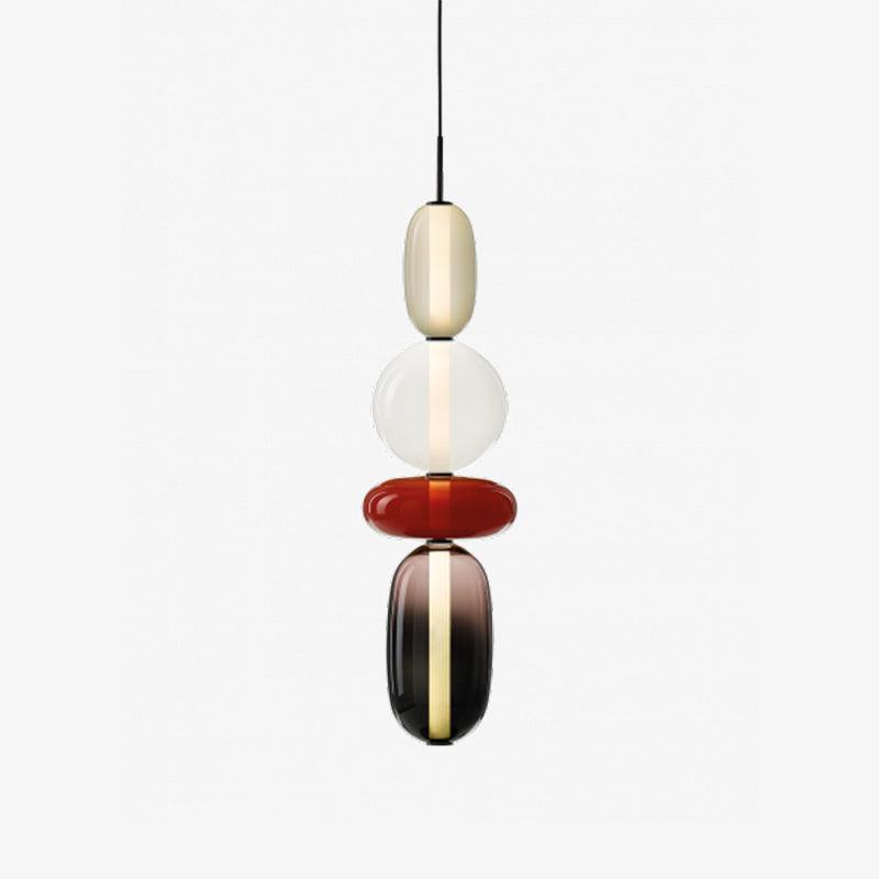 Pendant Light Glass Integrated LED 18.0 cm Colourful Dining Room Living Room Dimmable Hanging Ceiling Lamp Adjustable Suspension | Thomler