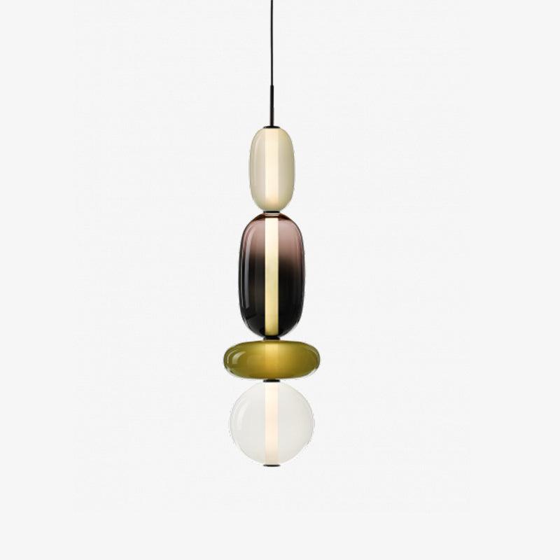 Pendant Light Glass Integrated LED 18.0 cm Colourful Dining Room Living Room Dimmable Hanging Ceiling Lamp Adjustable Suspension | Thomler