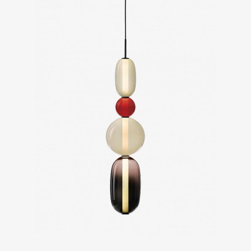 Pendant Light Glass Integrated LED 18.0 cm Colourful Dining Room Living Room Dimmable Hanging Ceiling Lamp Adjustable Suspension | Thomler