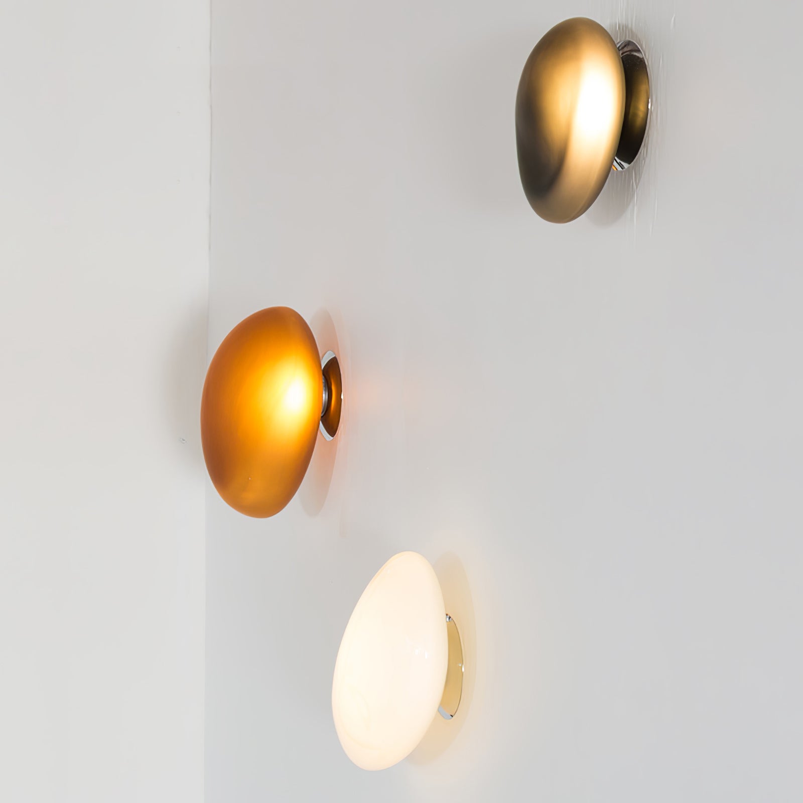 Pebble Glass Wall Lamp 8.6 in LED Indoor Wall Ceiling Light Sculptural Modern Fixture Ambient Lighting | Thomler