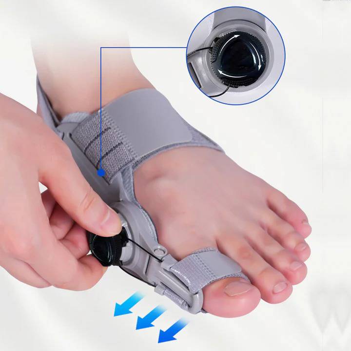 Adjustable Toe Straightener with Hinge System for Hallux Valgus Relief & Foot Alignment – Silicone Spacer for Day & Night Support | Thomler