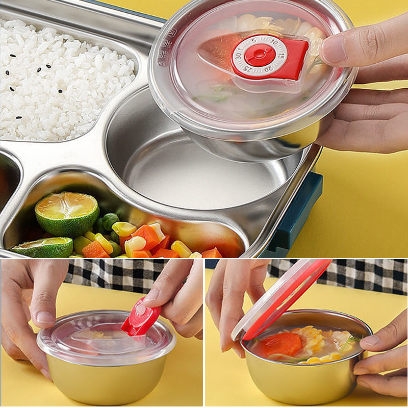 Insulated Stainless Steel Bento Lunch Box with Compartments for Adults & Kids | Leak-Proof Thermal Food Container for Work School Travel | Thomler
