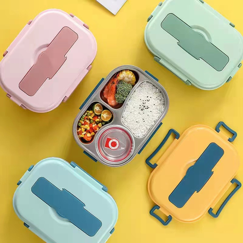 Insulated Stainless Steel Bento Lunch Box with Compartments for Adults & Kids | Leak-Proof Thermal Food Container for Work School Travel | Thomler