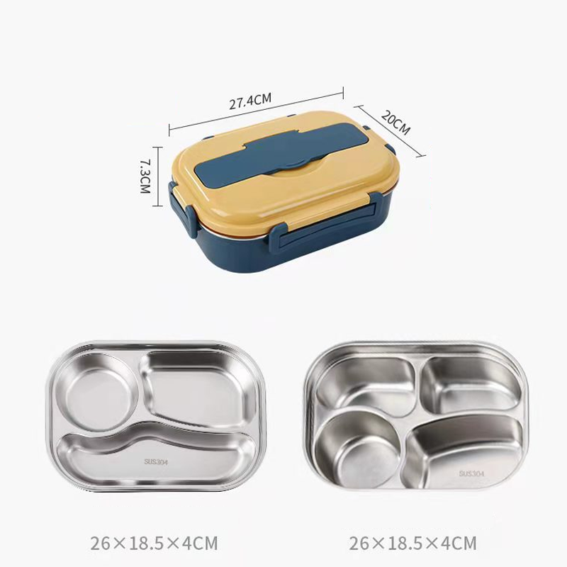 Insulated Stainless Steel Bento Lunch Box with Compartments for Adults & Kids | Leak-Proof Thermal Food Container for Work School Travel | Thomler