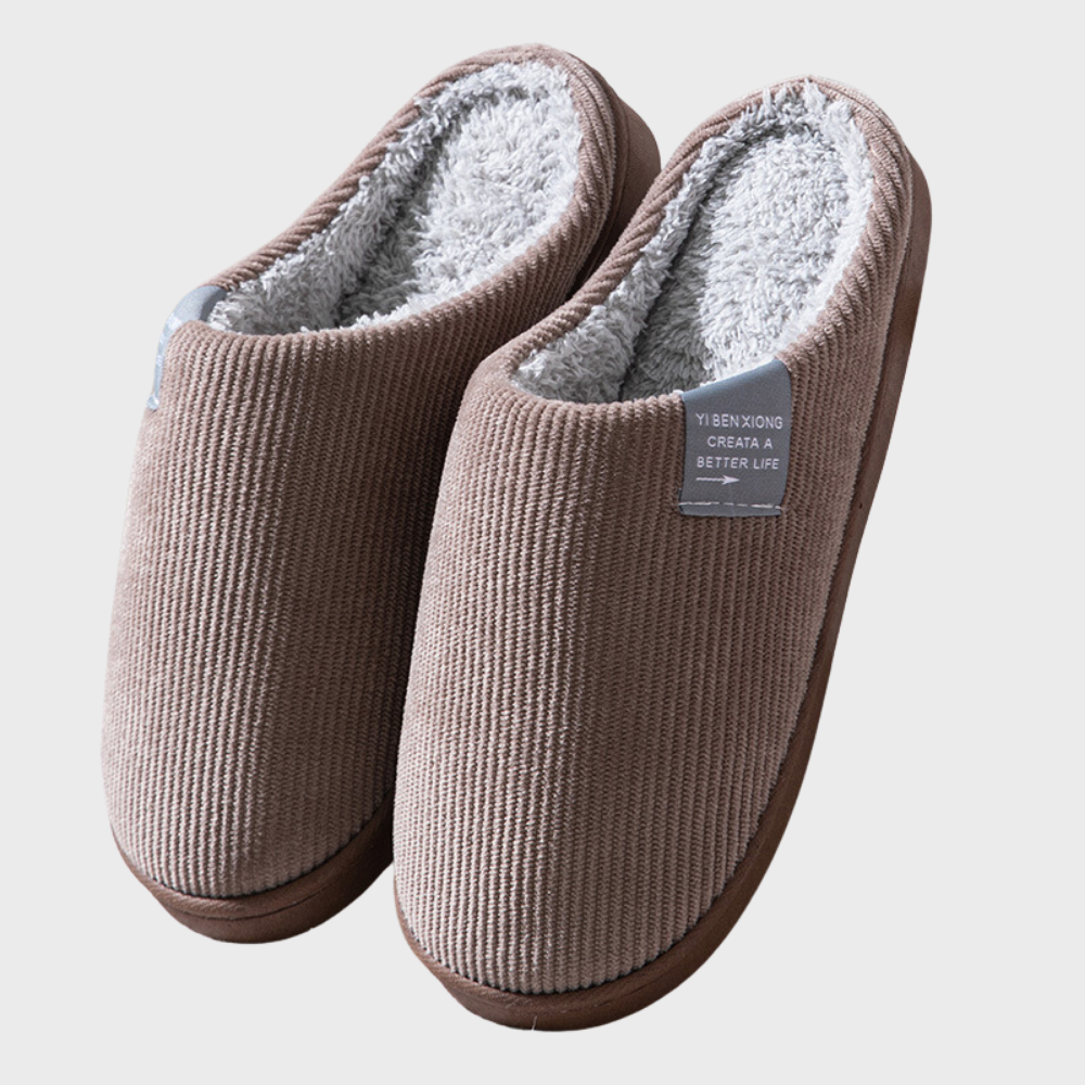 Cozy Fleece-Lined House Slippers for Women & Men – Cushioned Memory Foam Indoor Shoes with Non-Slip Soles for Winter | Thomler