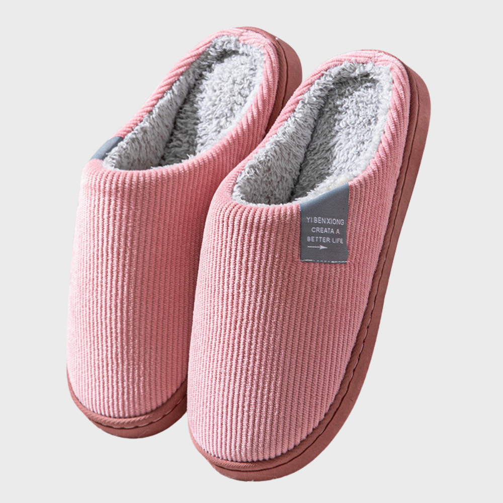 Cozy Fleece-Lined House Slippers for Women & Men – Cushioned Memory Foam Indoor Shoes with Non-Slip Soles for Winter | Thomler