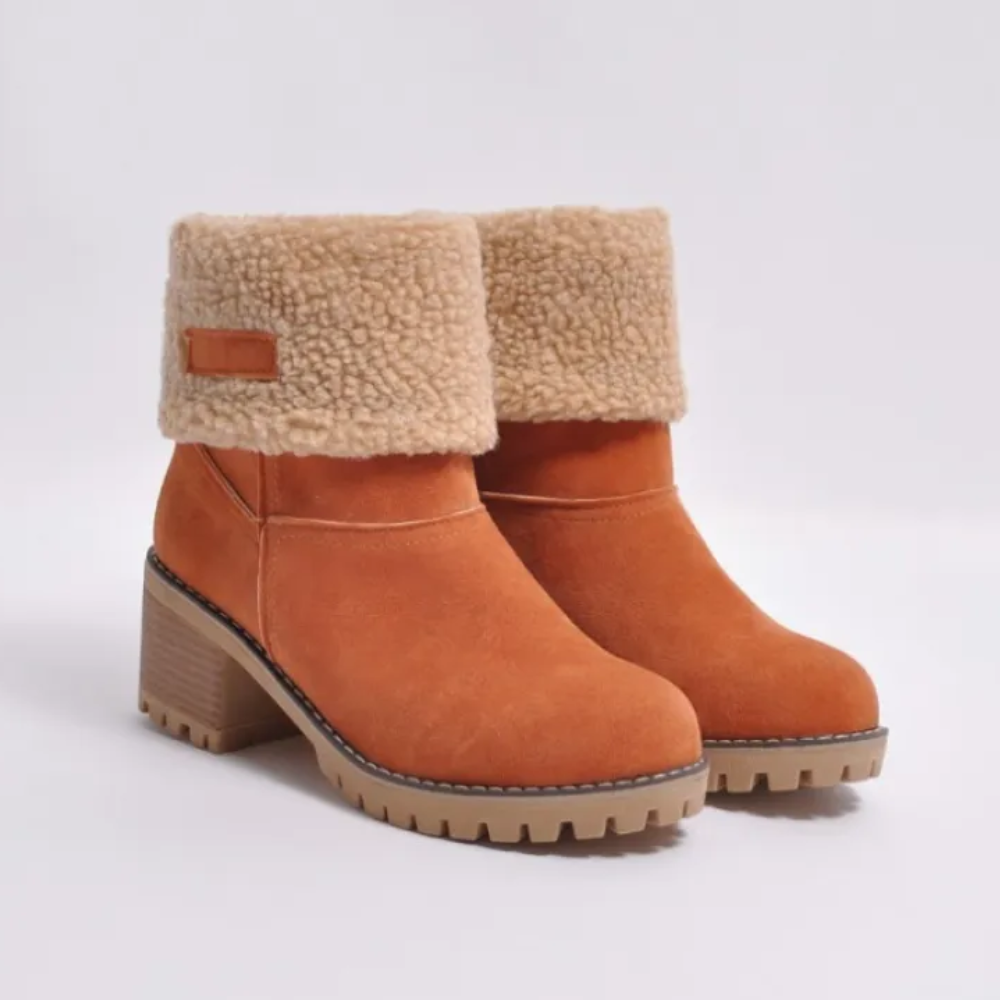 Heeled Ankle Boots with Faux Fur Lining – Winter Fashion Footwear for Women | Thomler