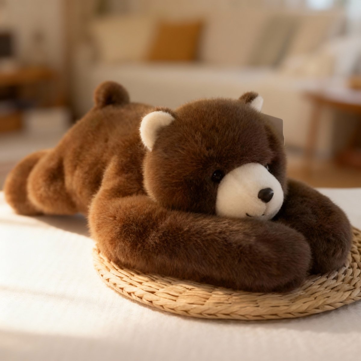 Body Pillow Ultra-Soft Faux Fur 17.7 in Stress Relief Comfort Hugging Cushion | Thomler