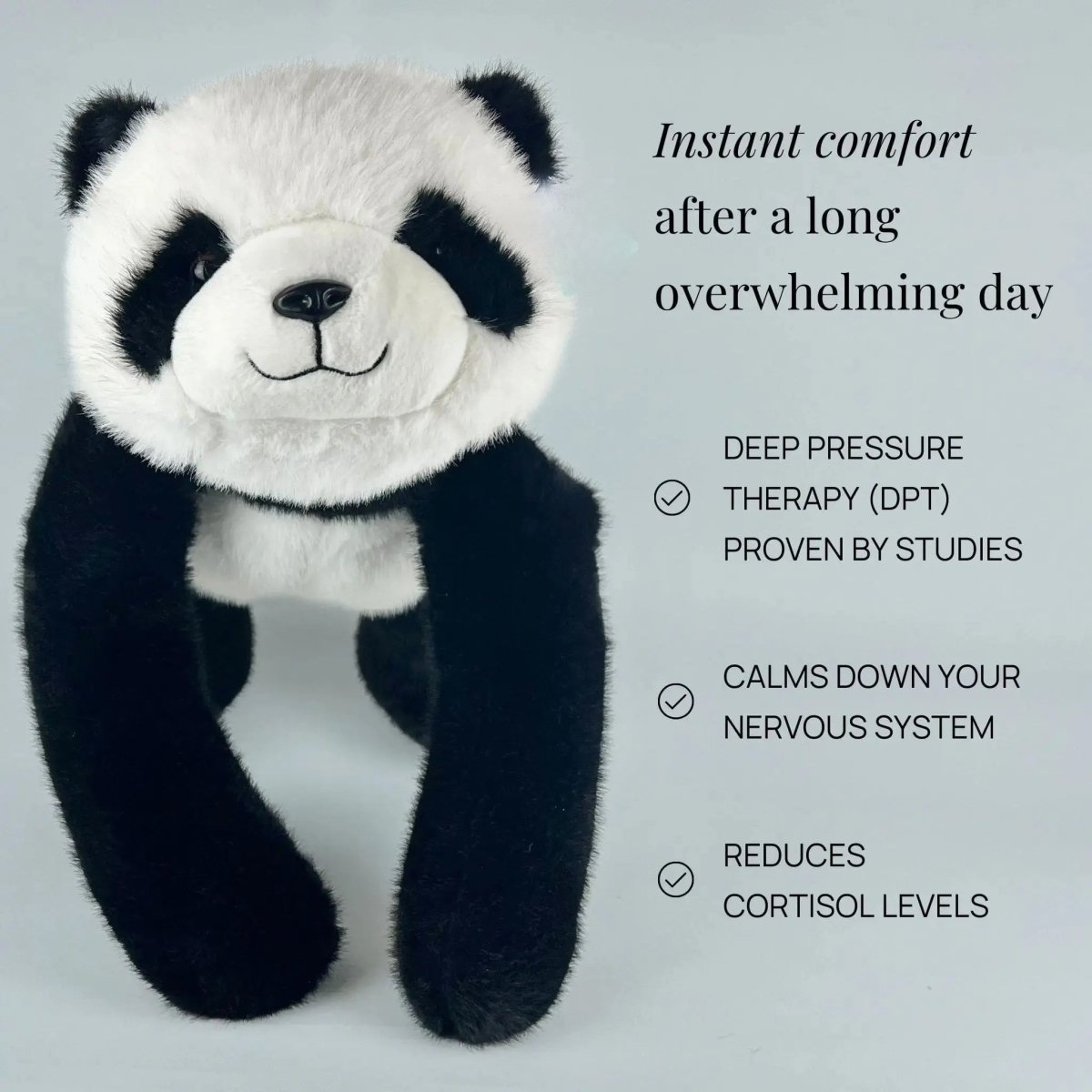 Body Pillow Ultra-Soft Faux Fur 17.7 in Stress Relief Comfort Hugging Cushion | Thomler
