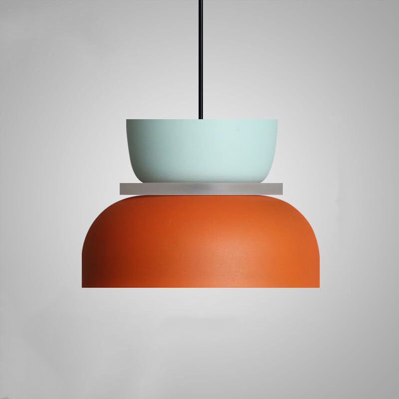 Single-Head Pendant Light with Adjustable Cord – Modern Drop Ceiling Fixture for Dining Room, Kitchen Island & Bedroom – Colorful Metal | Thomler