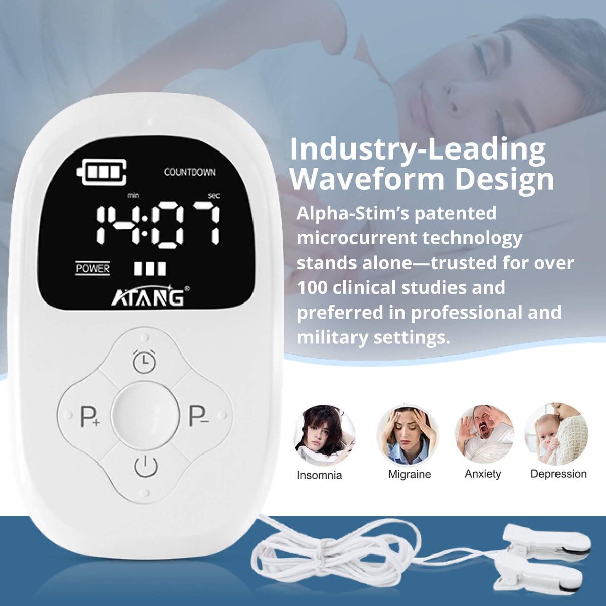 Rechargeable Microcurrent Sleep & Relaxation Device for Better Rest & Calm | Thomler