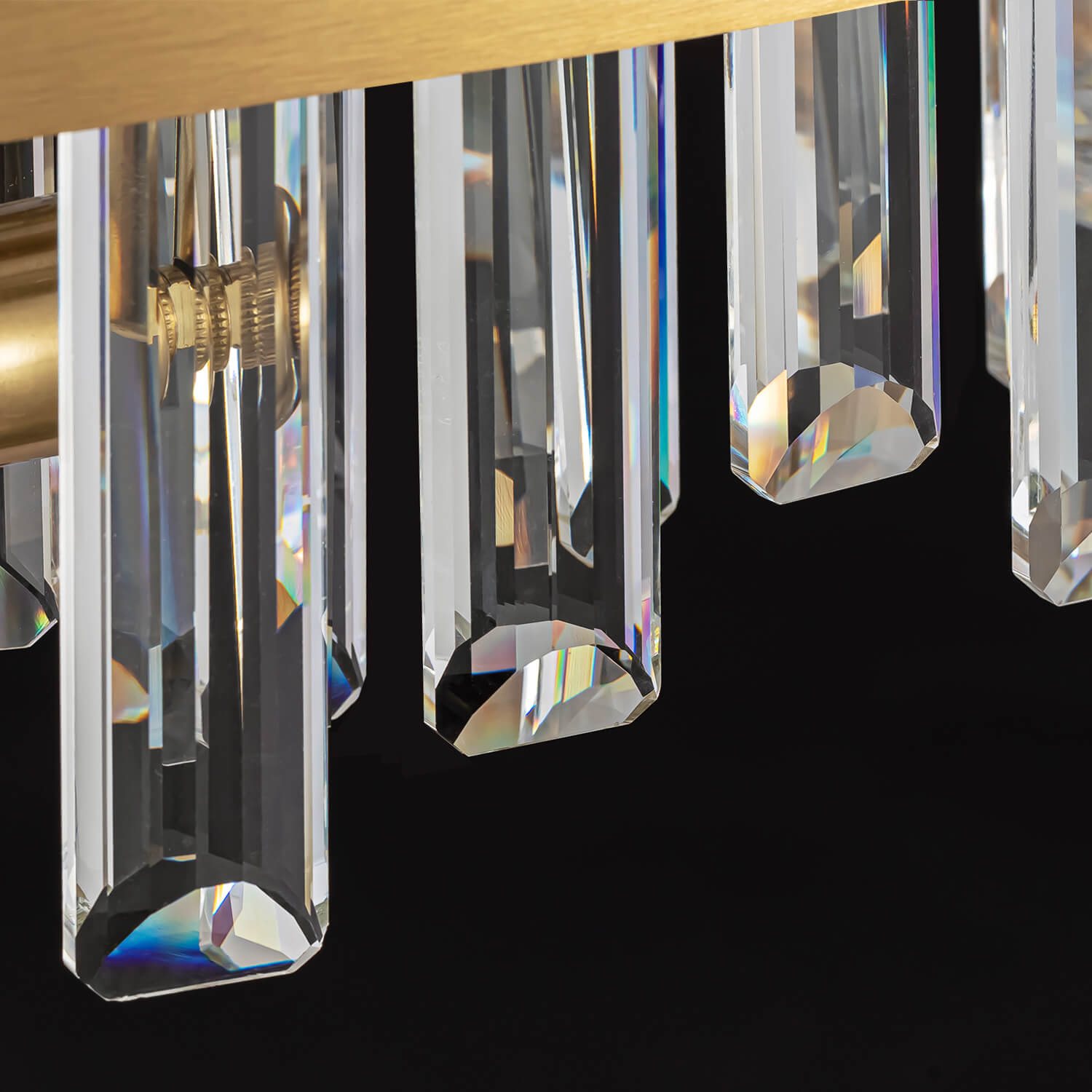 Crystal Round Chandelier Gold K9 19.7–39.4 in Dining Room Living Room Ceiling Light Luxury Pendant | Thomler