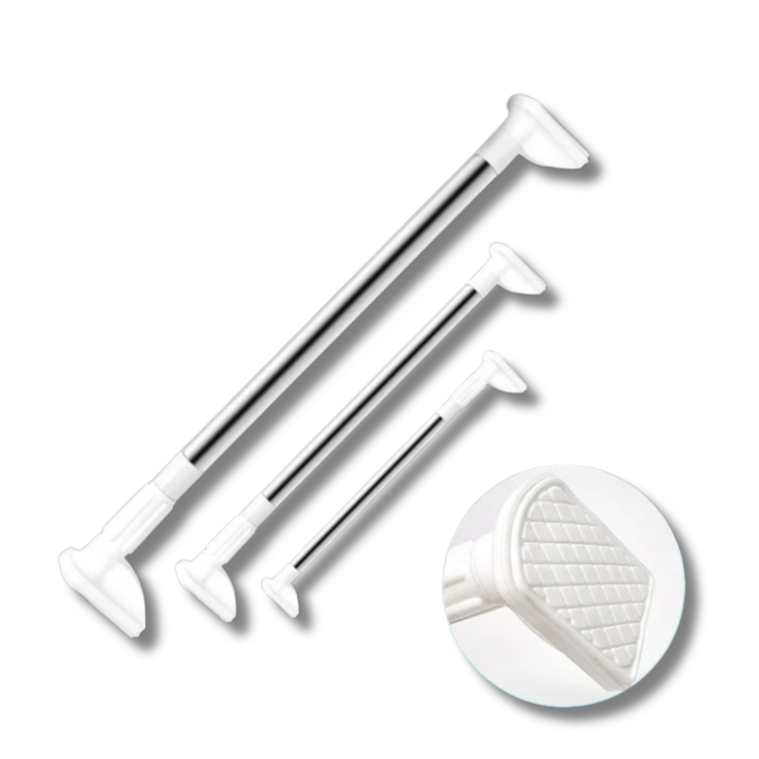 Adjustable Tension Rod Stainless Steel No-Drill 28-47 Inch Expandable Spring-Loaded Shower Curtain Closet Pole | Thomler