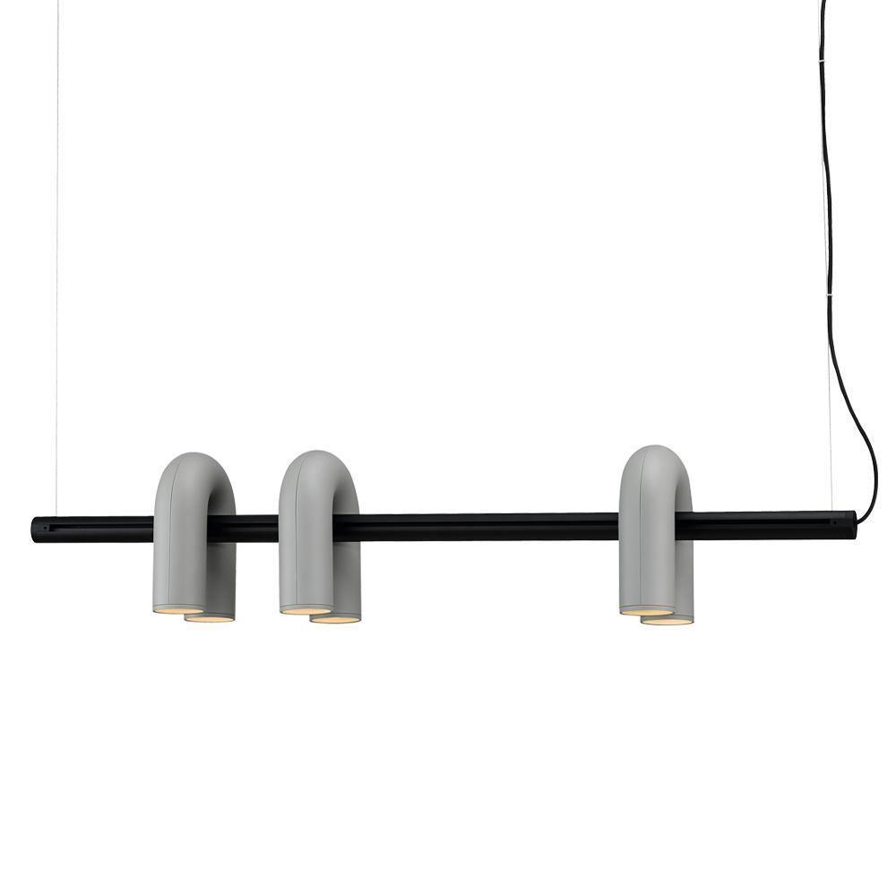 Aluminum U-Shape LED Chandelier 39.4 in Adjustable Ceiling Indoor Lighting Modern Modular Fixture for Living Room Dining Room Bedroom | Thomler