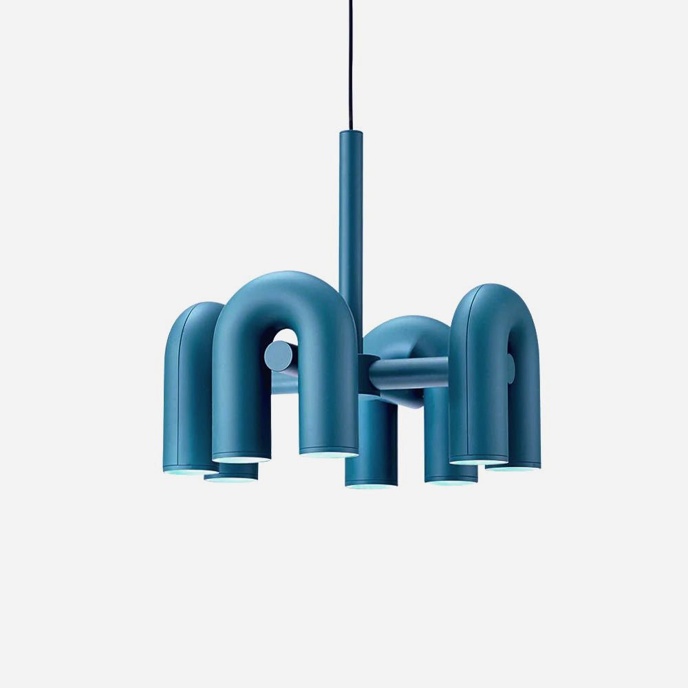 Aluminum U-Shape LED Chandelier 39.4 in Adjustable Ceiling Indoor Lighting Modern Modular Fixture for Living Room Dining Room Bedroom | Thomler