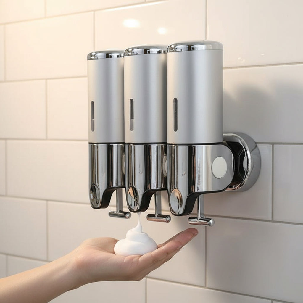 Wall-Mount Soap Dispenser – Sleek Hands-Free Bathroom Organizer for Liquid Soap, Shampoo & Lotion | Thomler