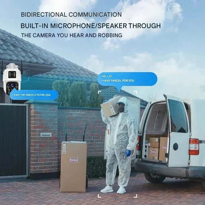 4K Solar Security Camera with Dual Lens 10x Zoom & 360° Pan-Tilt – Wire-Free Outdoor Monitoring | Thomler