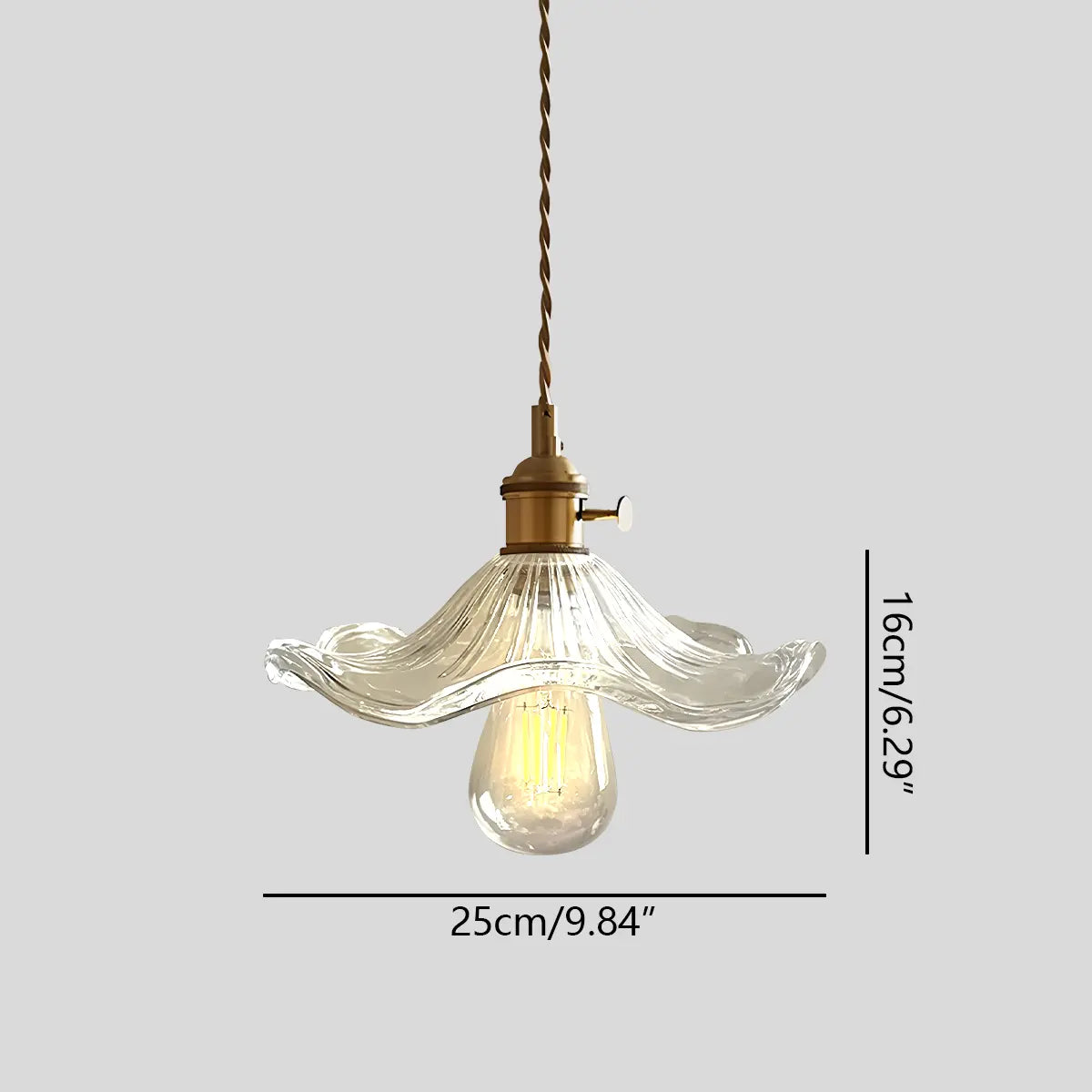 Pendant Light Glass Bronze Adjustable Cable Transparent Dining Room Kitchen Island Hanging Ceiling Lamp | Thomler