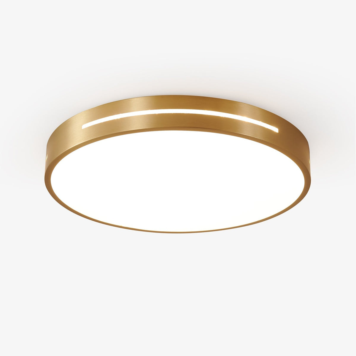 Flush Mount LED Ceiling Light – Brass Frame with Acrylic Diffuser – Circle & Square Options – Hardwired 110-240V | Thomler