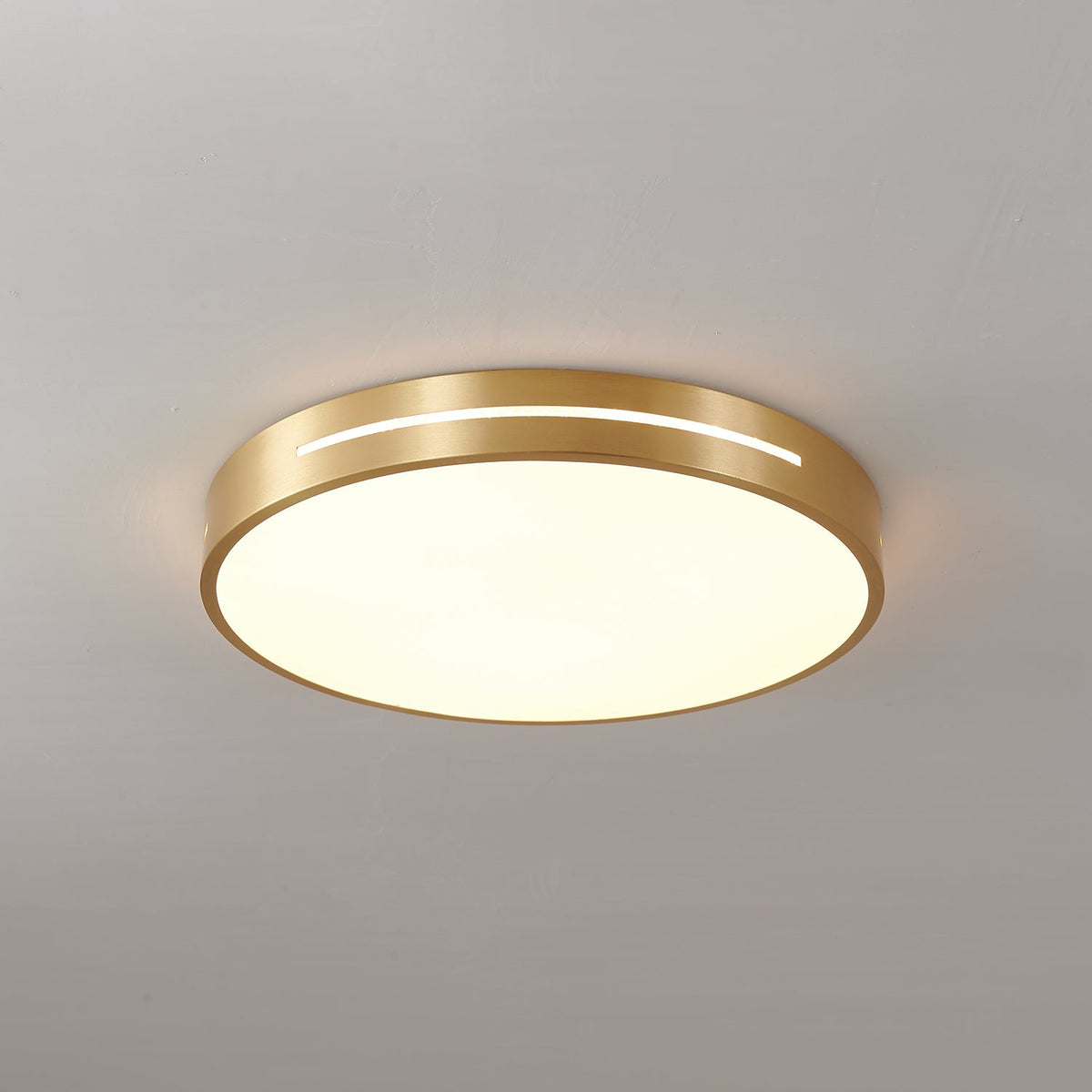 Flush Mount LED Ceiling Light – Brass Frame with Acrylic Diffuser – Circle & Square Options – Hardwired 110-240V | Thomler