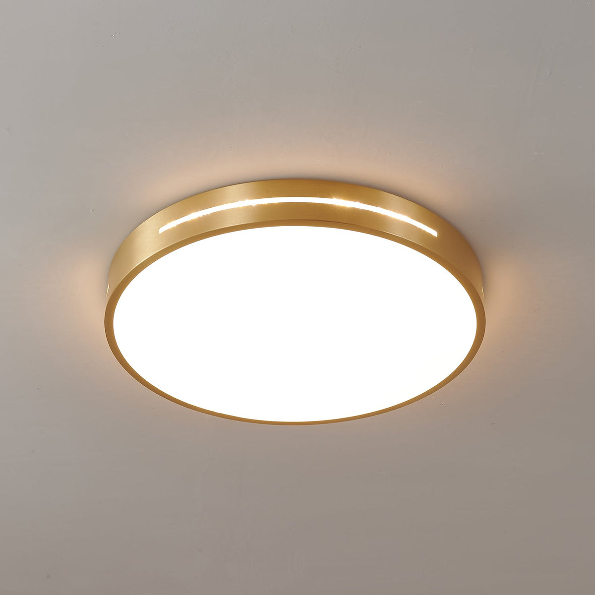 Flush Mount LED Ceiling Light – Brass Frame with Acrylic Diffuser – Circle & Square Options – Hardwired 110-240V | Thomler