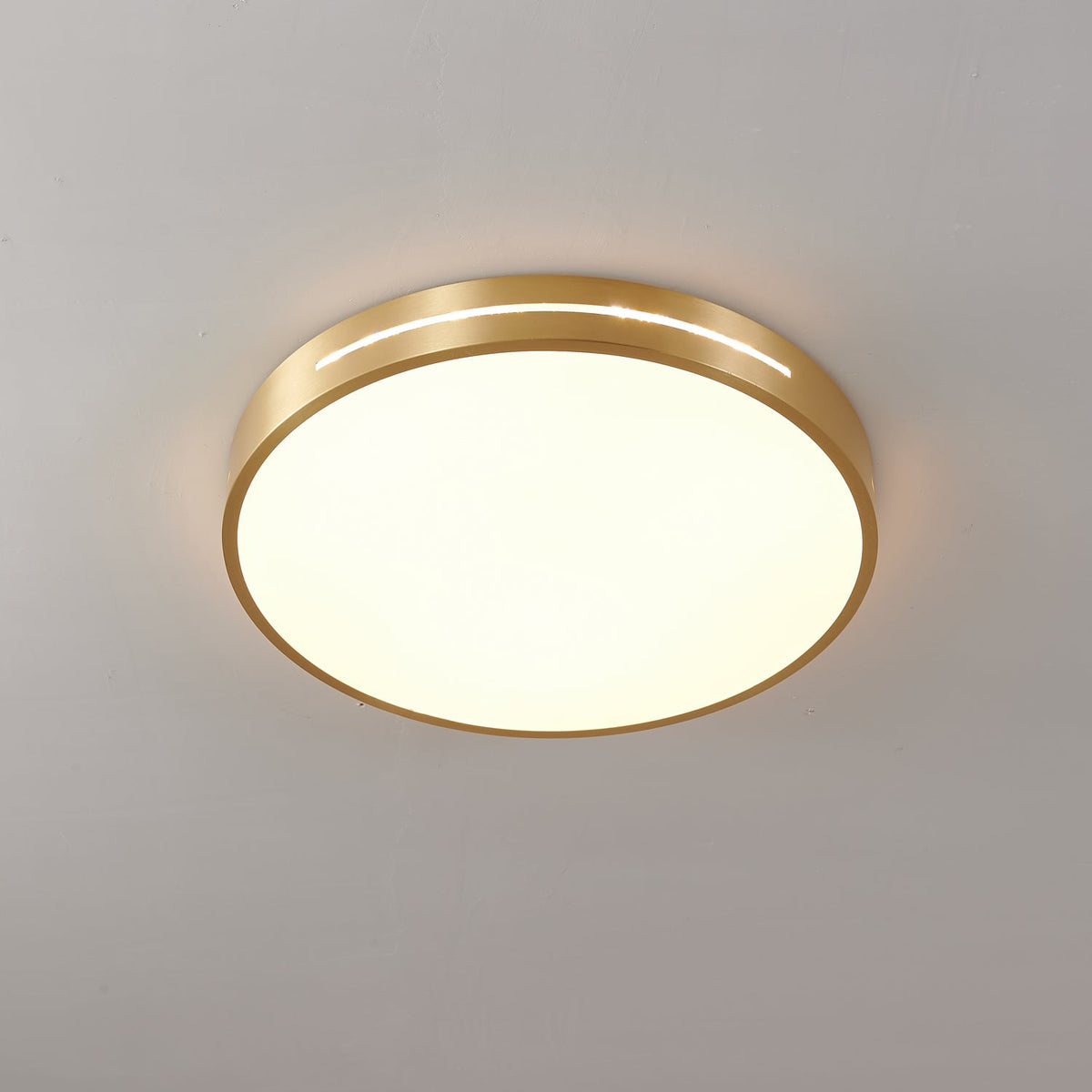 Flush Mount LED Ceiling Light – Brass Frame with Acrylic Diffuser – Circle & Square Options – Hardwired 110-240V | Thomler