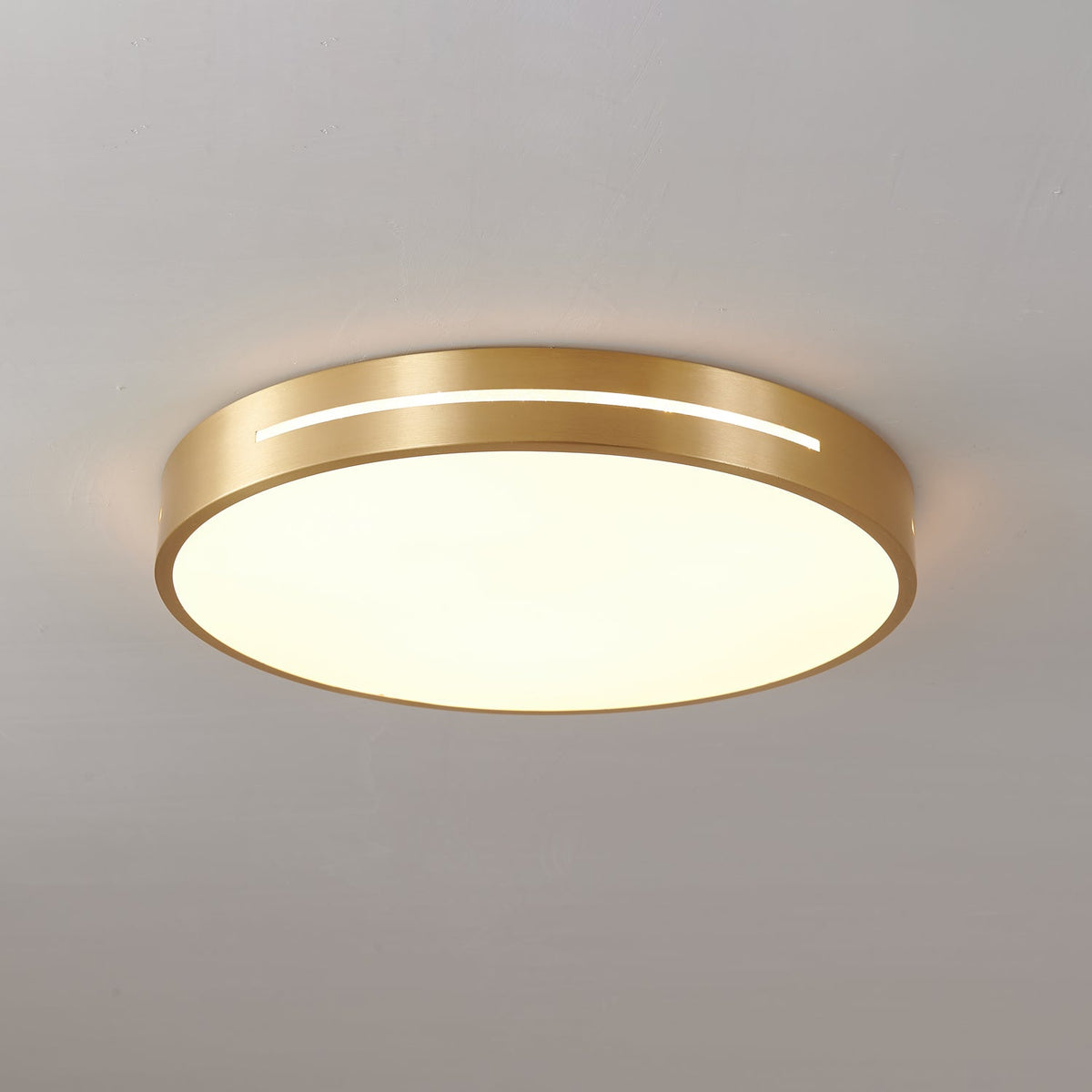 Flush Mount LED Ceiling Light – Brass Frame with Acrylic Diffuser – Circle & Square Options – Hardwired 110-240V | Thomler