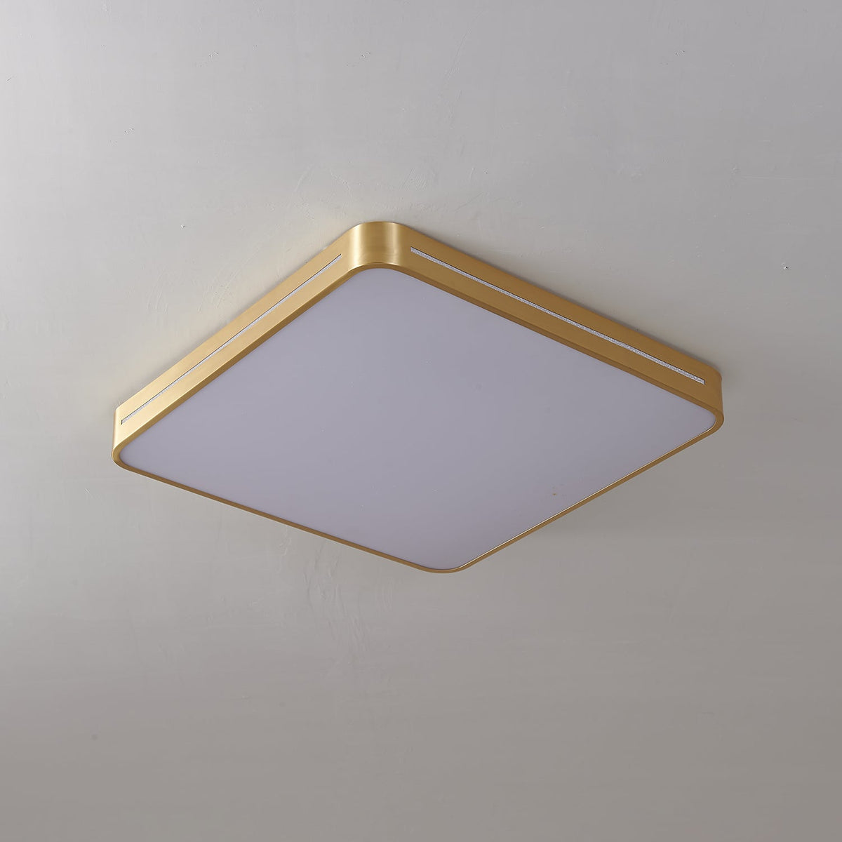 Flush Mount LED Ceiling Light – Brass Frame with Acrylic Diffuser – Circle & Square Options – Hardwired 110-240V | Thomler