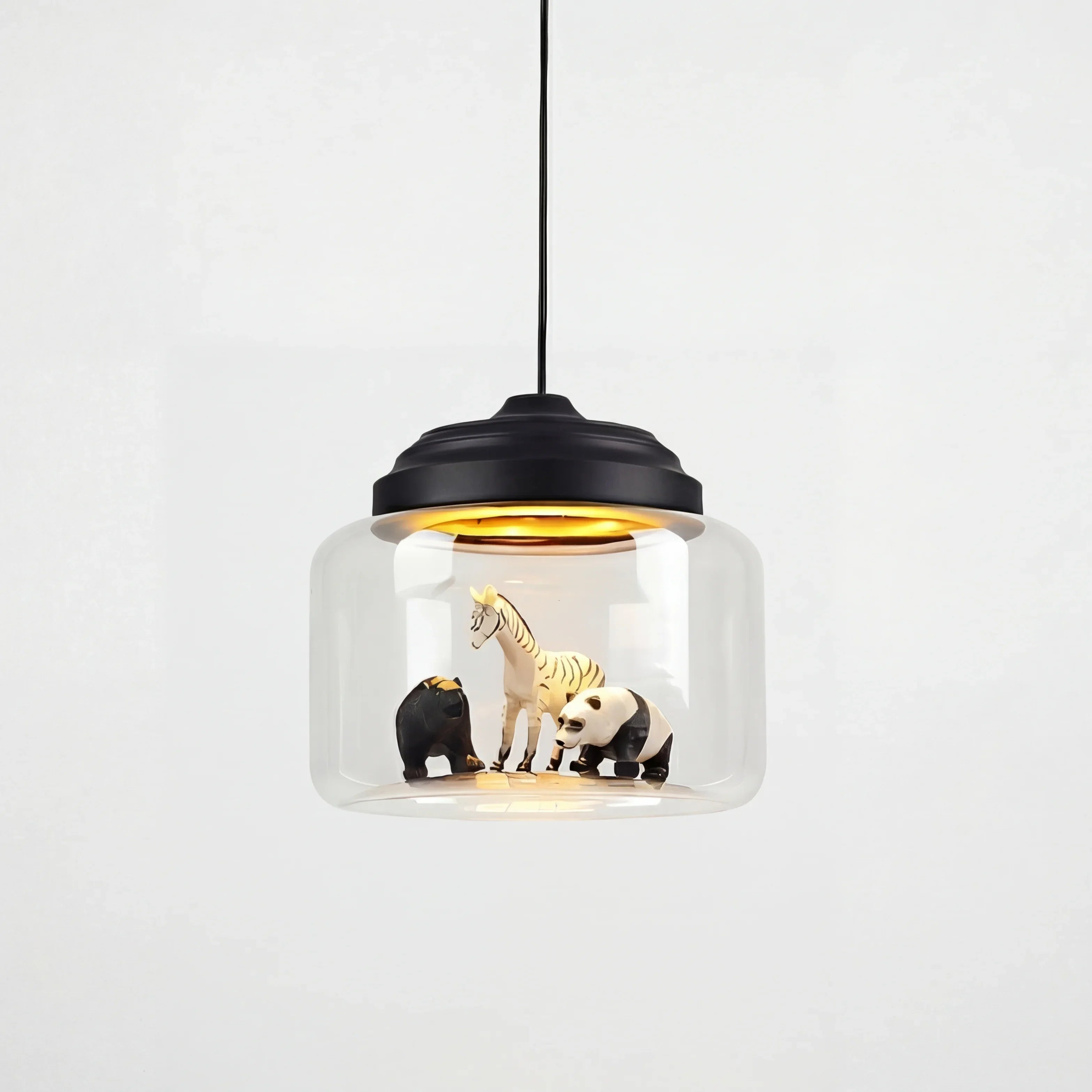 Pendant Light Glass 8.7 in Children’s Room Decorative Ceiling Lamp Whimsical Animal Theme Playful Lighting | Thomler