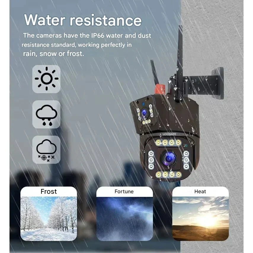 4K Solar Security Camera with Dual Lens 10x Zoom & 360° Pan-Tilt – Wire-Free Outdoor Monitoring | Thomler