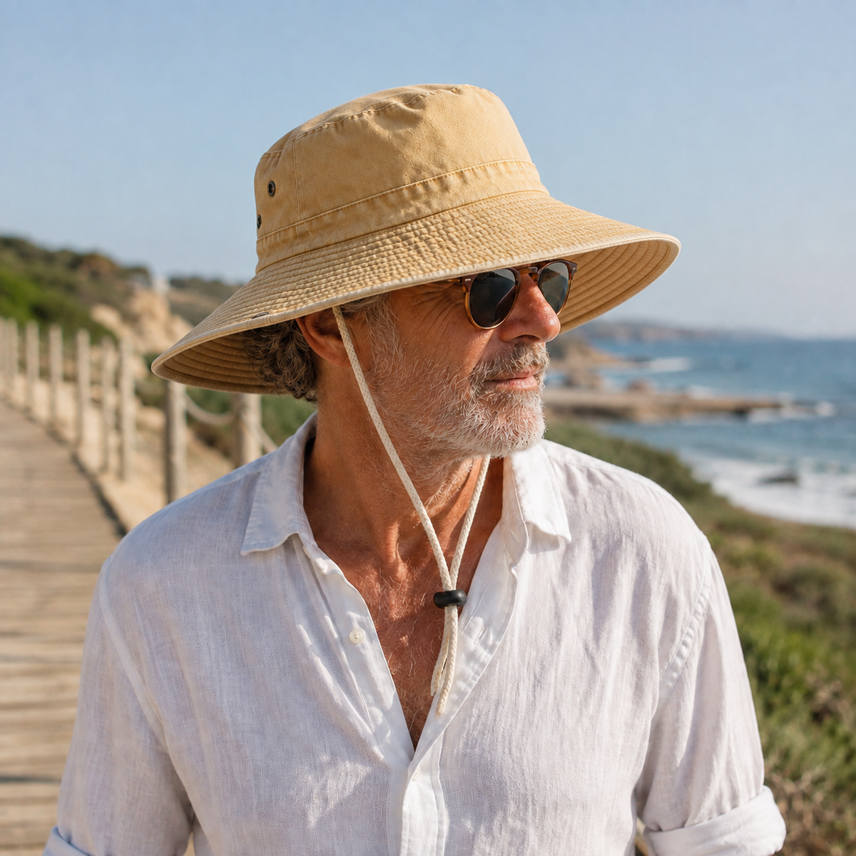 Unisex Cotton Bucket Hat – All-Season Sun Shade for Men & Women, Lightweight Travel & Outdoor Headwear in Classic Colors | Thomler