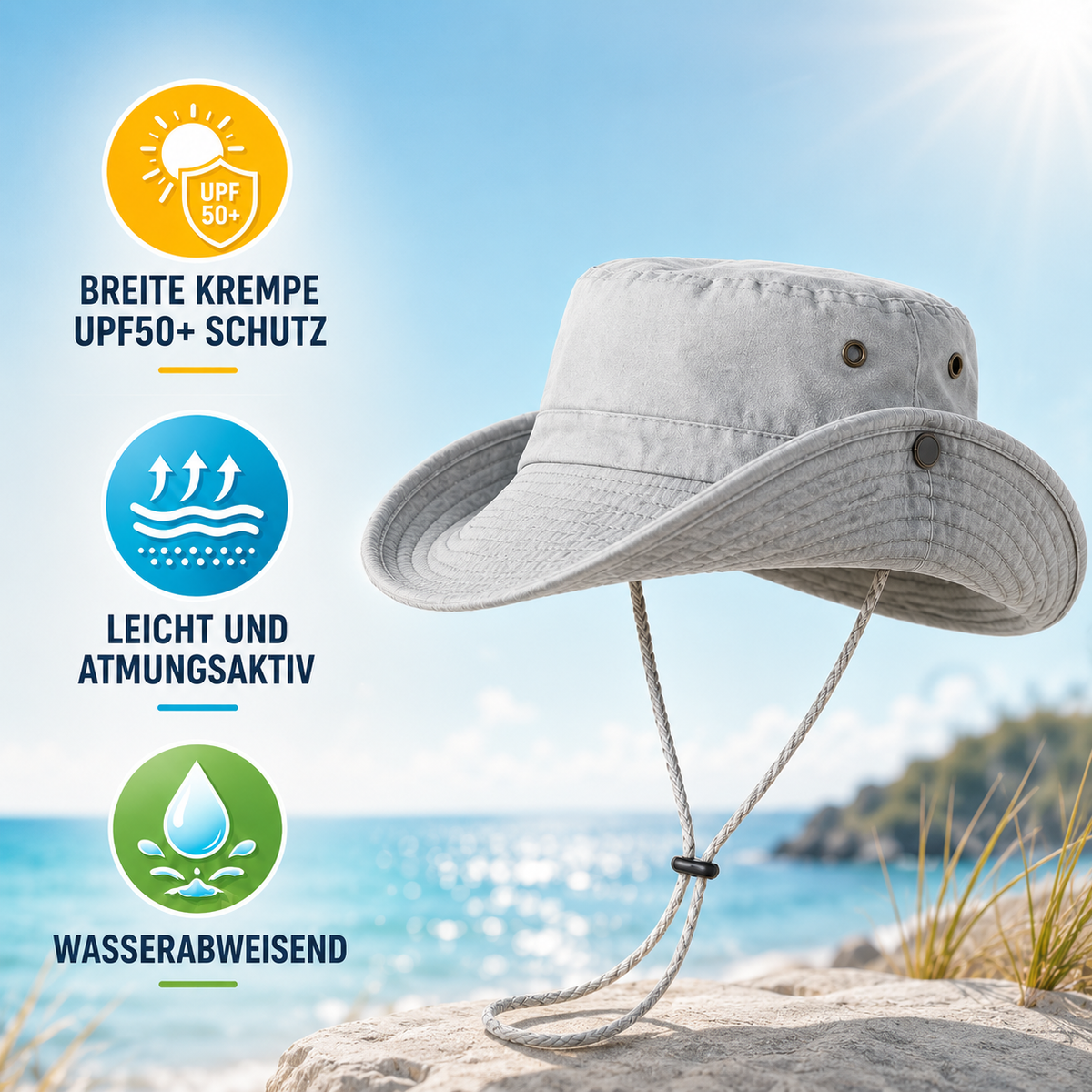 Unisex Cotton Bucket Hat – All-Season Sun Shade for Men & Women, Lightweight Travel & Outdoor Headwear in Classic Colors | Thomler
