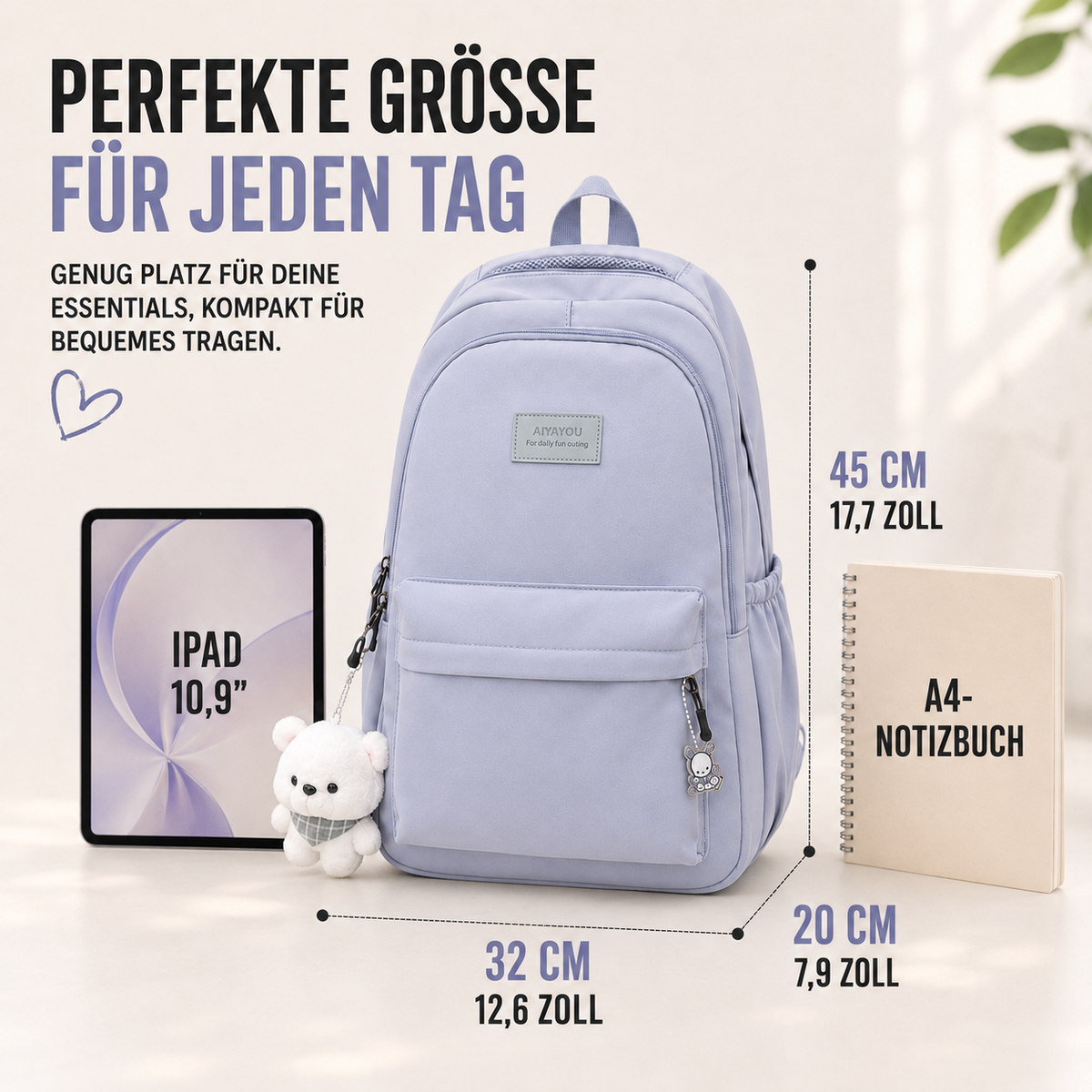 Everyday Backpack with Padded Laptop Compartment & Multiple Pockets for School, Work & Travel | Thomler