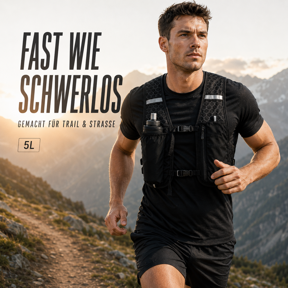 Running Hydration Vest 5L Lightweight Trail Pack with Multiple Pockets for Marathon Training | Thomler