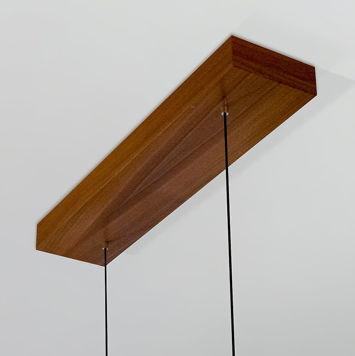 Modern Wave Pendant Light with Walnut-Finish Metal Frame & Dimmable LED for Dining Room Kitchen | Thomler