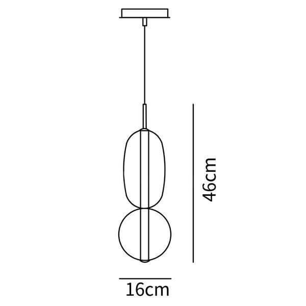 Pendant Light Coloured Glass 76.0 cm Smoky Dining Room Kitchen Island Hanging Ceiling Lamp | Thomler