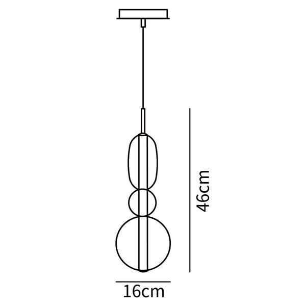 Pendant Light Coloured Glass 76.0 cm Smoky Dining Room Kitchen Island Hanging Ceiling Lamp | Thomler