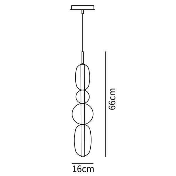 Pendant Light Coloured Glass 76.0 cm Smoky Dining Room Kitchen Island Hanging Ceiling Lamp | Thomler